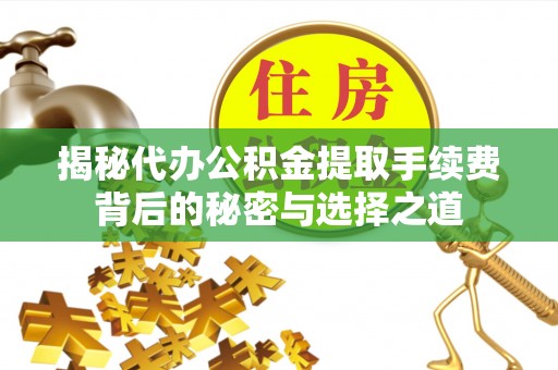 雨城揭秘代办公积金提取手续费背后的秘密与选择之道