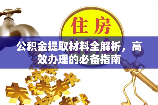雨城公积金提取材料全解析，高效办理的必备指南