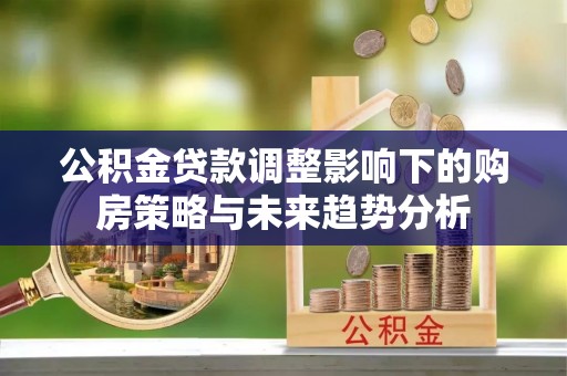 雨城公积金贷款调整影响下的购房策略与未来趋势分析